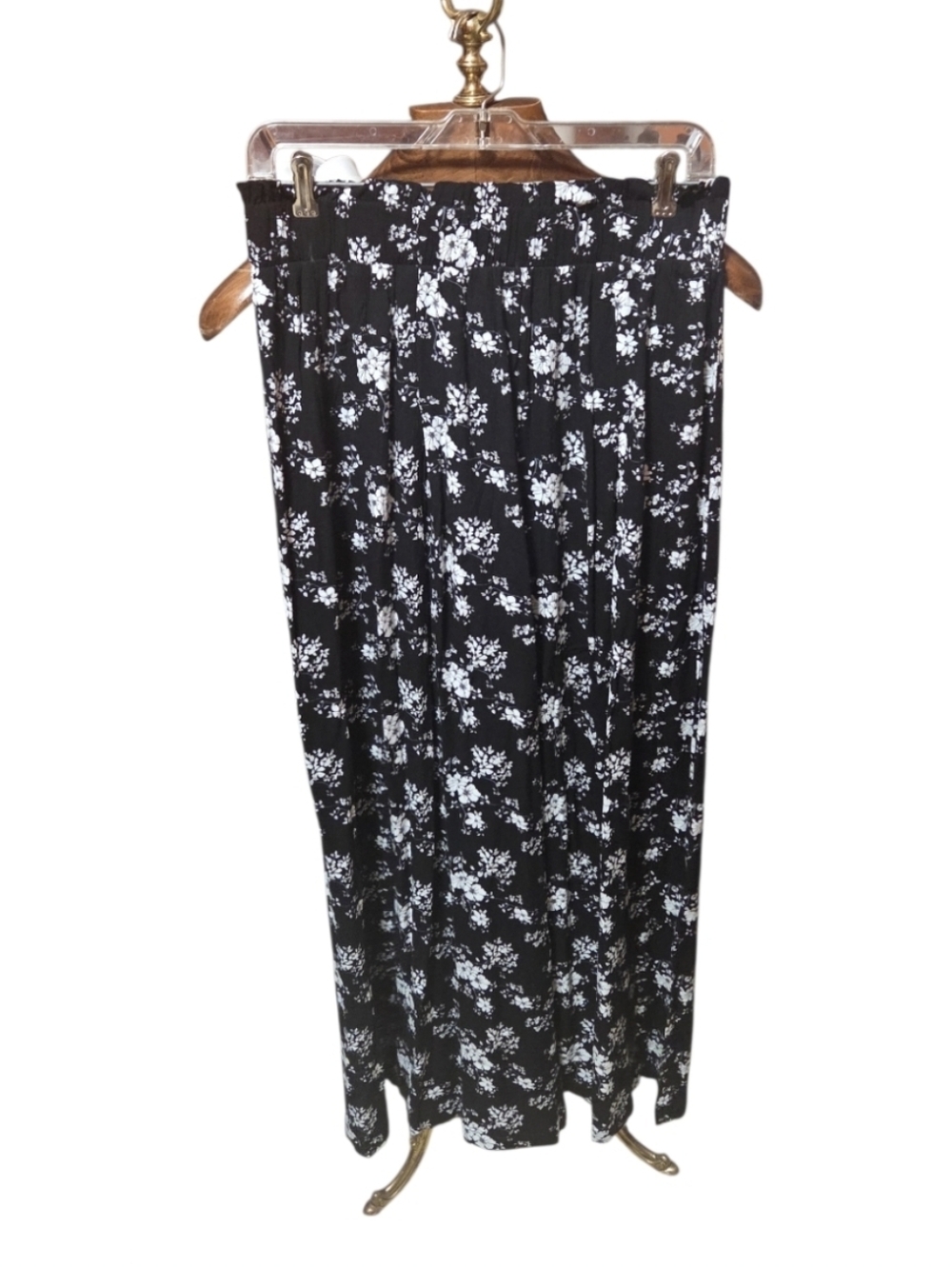 Lulus Loves the Sun Black Floral Print Wide-Leg Pants Size Large New! - Picture 2 of 7